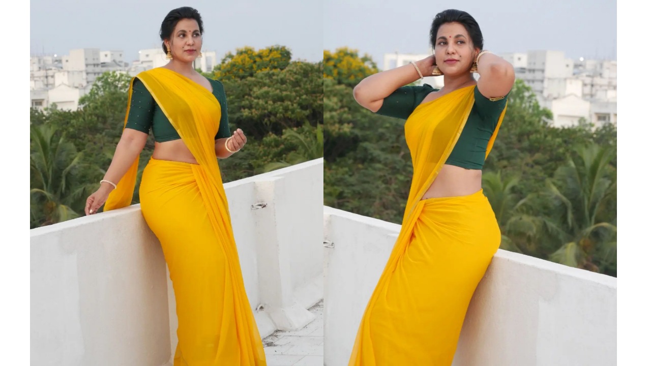 Kochi Model Shanaya Shanu Looks Chubby And Hot In Saree Desi Girlz